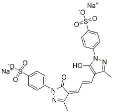 disodium p-[4,5-dihydro-4-[3-[5-hydroxy-3-methyl-1-(4-sulphonatophenyl)-1H-pyrazol-4-yl]allylidene]-3-methyl-5-oxo-1H-pyrazol-1-yl]benzenesulphonate CAS#: 63870-34-8