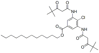 dodecyl 4-chloro-3,5-bis[(4,4-dimethyl-1,3-dioxopentyl)amino]benzoate CAS#: 68588-50-1