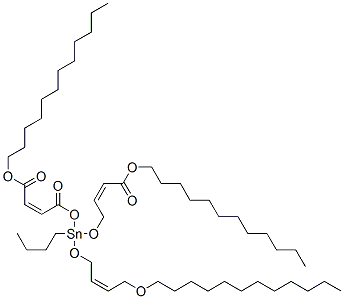 dodecyl (Z,Z,Z)-6-butyl-6-[[4-(dodecyloxy)-1,4-dioxobut-2-enyl]oxy]-5,7,12-trioxa-6-stannatetracosa-2,9-dienoate CAS#: 62149-82-0