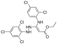 ethyl 3-[(2,4-dichlorophenyl)amino]-3-[2-(2,4,6-trichlorophenyl)hydrazino]acrylate CAS#: 63665-92-9