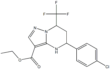 ethyl 5-(4-chlorophenyl)-7-(trifluoromethyl)-4,5,6,7-tetrahydropyrazolo[1,5-a]pyrimidine-3-carboxylate CAS#: 667920-68-5