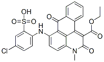 ethyl 6-[(4-chloro-2-sulphophenyl)amino]-2,7-dihydro-3-methyl-2,7-dioxo-3H-dibenz[f,ij]isoquinoline-1-carboxylate CAS#: 63149-10-0