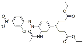 ethyl N-[3-(acetylamino)-4-[(2-chloro-4-nitrophenyl)azo]phenyl]-N-(3-ethoxy-3-oxopropyl)-beta-alaninate CAS#: 68134-40-7