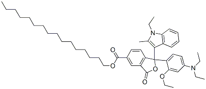 hexadecyl 1-[4-(diethylamino)-2-ethoxyphenyl]-1-(1-ethyl-2-methyl-1H-indol-3-yl)-1,3-dihydro-3-oxoisobenzofuran-5-carboxylate CAS#: 69898-62-0