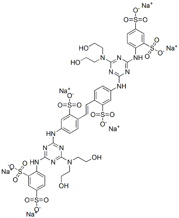hexasodium 4,4'-[vinylenebis[(3-sulphonato-4,1-phenylene)imino[6-[bis(2-hydroxyethyl)amino]-1,3,5-triazine-4,2-diyl]imino]]bis(benzene-1,3-disulphonate) CAS#: 68072-53-7