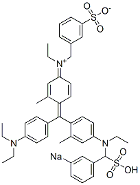 hydrogen [4-[[4-(diethylamino)phenyl][4-[ethyl[(3-sulphonatobenzyl)amino]-o-tolyl]methylene]-3-methylcyclohexa-2,5-dien-1-ylidene](ethyl)(3-sulphonatobenzyl)ammonium, sodium salt CAS#: 6505-30-2