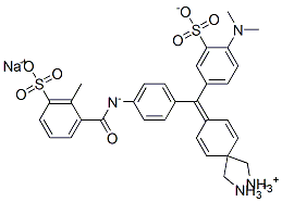 hydrogen [4-[[4-(dimethylamino)-3-sulphonatophenyl][4-[methyl(3-sulphonatobenzyl)amino]phenyl]methylene]cyclohexa-2,5-dien-1-ylidene]dimethylammonium, sodium salt CAS#: 6460-05-5