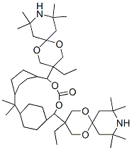 isopropylidenedicyclohexane-4,1-diylbis[(3-ethyl-8,8,10,10-tetramethyl-1,5-dioxa-9-azaspiro[5.5]undec-3-yl)methyl] carbonate CAS#: 66407-58-7