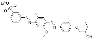 lithium 3-[[4-[[4-(2-hydroxybutoxy)phenyl]azo]-5-methoxy-2-methylphenyl]azo]benzenesulphonate CAS#: 61290-31-1