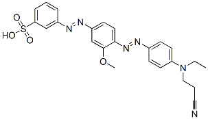 m-[[4-[[4-[(2-cyanoethyl)ethylamino]phenyl]azo]-3-methoxyphenyl]azo]benzenesulphonic acid CAS#: 68227-58-7