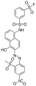 m-[[[5-hydroxy-6-[[2-(methylsulphonyl)-4-nitrophenyl]azo]-1-naphthyl]amino]sulphonyl]benzenesulphonyl fluoride CAS#: 65208-24-4