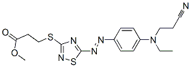 methyl 3-[[5-[[4-[(2-cyanoethyl)ethylamino]phenyl]azo]-1,2,4-thiadiazol-3-yl]thio]propionate CAS#: 69929-15-3