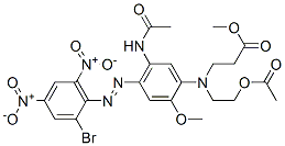 methyl N-[5-(acetylamino)-4-[(2-bromo-4,6-dinitrophenyl)azo]-2-methoxyphenyl]-N-[2-(acetoxy)ethyl]beta-alaninate CAS#: 67905-16-2