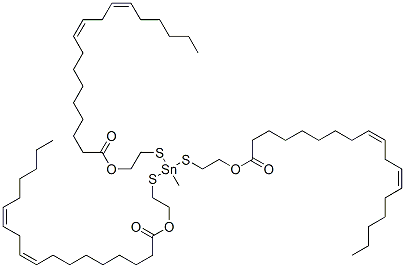 (methylstannylidyne)tris(thioethane-1,2-diyl) tris[(9Z,12Z)-octadeca-9,12-dienoate] CAS#: 68928-40-5
