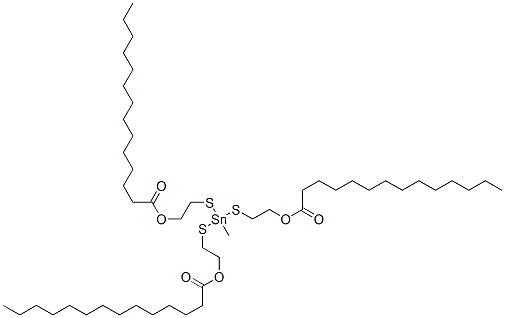 (methylstannylidyne)tris(thioethylene) trimyristate CAS#: 68928-38-1