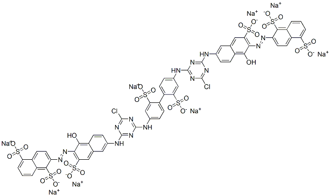 octasodium 2,2'-[(2,2'-disulphonato[1,1'-biphenyl]-4,4'-diyl)bis[imino(6-chloro-1,3,5-triazine-4,2-diyl)imino(1-hydroxy-3-sulphonatonaphthalene-6,2-diyl)azo]]bisnaphthalene-1,5-disulphonate CAS#: 68110-30-5