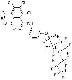 potassium 2,3,4,5-tetrachloro-6-[[[3-[[(pentadecafluoroheptyl)sulphonyl]oxy]phenyl]amino]carbonyl]benzoate CAS#: 68541-01-5