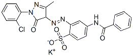 potassium 4-benzamido-2-[[1-(2-chlorophenyl)-4,5-dihydro-3-methyl-5-oxo-1H-pyrazol-4-yl]azo]benzenesulphonate CAS#: 68444-07-5