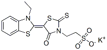potassium 5-(3-ethylbenzothiazol-2(3H)-ylidene)-4-oxo-2-thioxothiazolidin-3-ethanesulphonate CAS#: 63123-22-8