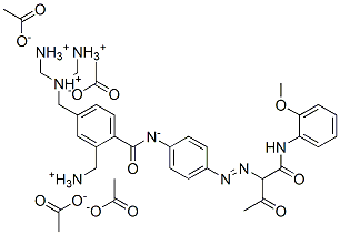 p,p'-[[1-[(o-methoxyanilino)carbonyl]-2-oxopropyl]azo]benzanilide, tetrakis(aminomethyl) derivative, tetraacetate CAS#: 67827-87-6