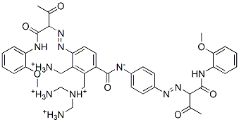 p,p'-bis[[1-[(o-methoxyanilino)carbonyl]-2-oxopropyl]azo]benzanilide, tetrakis(aminomethyl) derivative CAS#: 67827-86-5