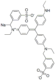 sodio(ethyl)[4-[[4-(ethylamino)phenyl][4-[ethyl(3-sulphonatobenzyl)amino]phenyl]methylene]cyclohexa-2,5-dien-1-ylidene](3-sulphonatobenzyl)ammonium CAS#: 67828-27-7