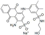 sodium 1-amino-4-[[3-(2-hydroxyethylsulfamoyl)-4,5-dimethyl-phenyl]amino]-9,10-dioxo-anthracene-2-sulfonate CAS#: 61967-93-9