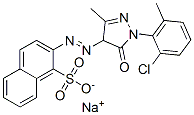 sodium 2-[[1-(2-chloro-6-methylphenyl)-4,5-dihydro-3-methyl-5-oxo-1H-pyrazol-4-yl]azo]naphthalene-1-sulphonate CAS#: 61556-43-2