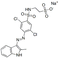 sodium 2-[[[2,5-dichloro-4-[(2-methyl-1H-indol-3-yl)azo]phenyl]sulphonyl]amino]ethanesulphonate CAS#: 68959-19-3