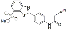 sodium 2-[4-(2-cyanoacetamido)phenyl]-6-methylbenzothiazole-7-sulphonate CAS#: 6764-27-8