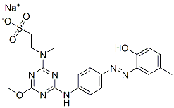 sodium 2-[[4-[[4-[(2-hydroxy-5-methylphenyl)azo]phenyl]amino]-6-methoxy-1,3,5-triazin-2-yl]methylamino]ethanesulphonate CAS#: 67892-96-0