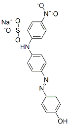 sodium 2-[[4-[(4-hydroxyphenyl)azo]phenyl]amino]-5-nitrobenzenesulphonate CAS#: 67674-21-9