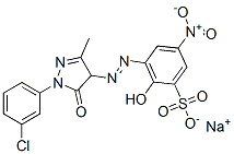 sodium 3-[[1-(3-chlorophenyl)-4,5-dihydro-3-methyl-5-oxo-1H-pyrazol-4-yl]azo]-2-hydroxy-5-nitrobenzenesulphonate CAS#: 6359-96-2
