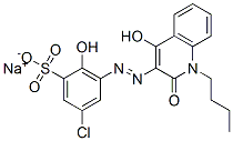 sodium 3-[(1-butyl-1,2-dihydro-4-hydroxy-2-oxo-3-quinolyl)azo]-5-chloro-2-hydroxybenzenesulphonate CAS#: 6359-71-3