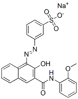 sodium 3-[[2-hydroxy-3-[(2-methoxyphenyl)carbamoyl]-1-naphthyl]azo]benzenesulphonate CAS#: 68227-55-4