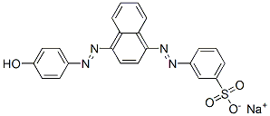 sodium 3-[[4-[(4-hydroxyphenyl)azo]-1-naphthyl]azo]benzenesulphonate CAS#: 68958-98-5