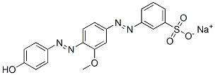 sodium 3-[[4-[(4-hydroxyphenyl)azo]-3-methoxyphenyl]azo]benzenesulphonate CAS#: 68400-29-3