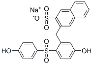 sodium 3-[[5-hydroxy-2-[(4-hydroxyphenyl)sulphonyl]phenyl]methyl]naphthalene-2-sulphonate CAS#: 68959-14-8