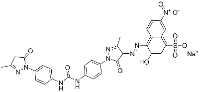 sodium 4-[[1-[4-[[[[4-(4,5-dihydro-3-methyl-5-oxo-1H-pyrazol-1-yl)phenyl]amino]carbonyl]amino]phenyl]-4,5-dihydro-3-methyl-5-oxo-1H-pyrazol-4-yl]azo]-3-hydroxy-7-nitronaphthalene-1-sulphonate CAS#: 68258-99-1