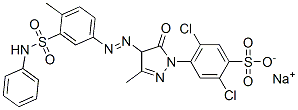 sodium 4-[4-[[3-(anilinosulphonyl)-p-tolyl]azo]-4,5-dihydro-3-methyl-5-oxo-1H-pyrazol-1-yl]-2,5-dichlorobenzenesulphonate CAS#: 6359-99-5