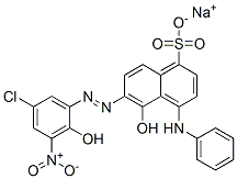 sodium 4-anilino-6-[(5-chloro-2-hydroxy-3-nitrophenyl)azo]-5-hydroxynaphthalene-1-sulphonate CAS#: 68227-64-5