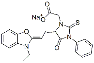 sodium 5-[(3-ethyl-3H-benzoxazol-2-ylidene)ethylidene]-4-oxo-3-phenyl-2-thioxoimidazolidine-1-acetate CAS#: 68239-69-0