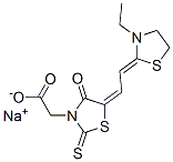 sodium 5-[(3-ethylthiazolidin-2-ylidene)ethylidene]-4-oxo-2-thioxothiazolidin-3-acetate CAS#: 68921-74-4