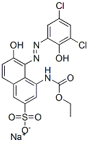 sodium 5-[(3,5-dichloro-2-hydroxyphenyl)azo]-4-[(ethoxycarbonyl)amino]-6-hydroxynaphthalene-2-sulphonate CAS#: 6359-72-4