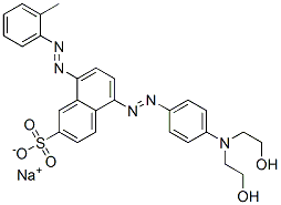 sodium 5-[[4-[bis(2-hydroxyethyl)amino]phenyl]azo]-8-[(o-tolyl)azo]naphthalene-2-sulphonate CAS#: 67875-14-3