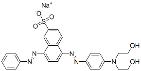 sodium 5-[[4-[bis(2-hydroxyethyl)amino]phenyl]azo]-8-(phenylazo)naphthalene-2-sulphonate CAS#: 67923-60-8