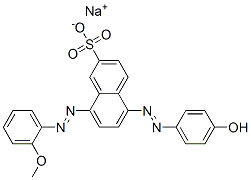 sodium 5-[(4-hydroxyphenyl)azo]-8-[(2-methoxyphenyl)azo]naphthalene-2-sulphonate CAS#: 67906-52-9