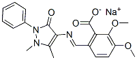 sodium 6-[(1,5-dimethyl-3-oxo-2-phenyl-pyrazol-4-yl)iminomethyl]-2,3-d imethoxy-benzoate CAS#: 66913-44-8