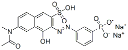 sodium hydrogen 6-(acetylmethylamino)-4-hydroxy-3-[(3-phosphonatophenyl)azo]naphthalene-2-sulphonate CAS#: 68133-28-8