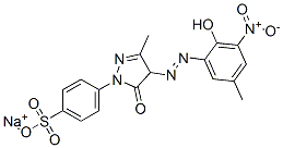 sodium p-[4,5-dihydro-4-[(2-hydroxy-5-methyl-3-nitrophenyl)azo]-3-methyl-5-oxo-1H-pyrazol-1-yl]benzenesulphonate CAS#: 61931-83-7